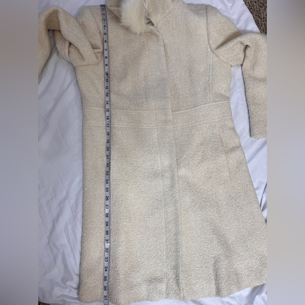 Marvin Richards Cream Teddy Jacket with Removable Faux Fur Collar - Picture 11 of 11